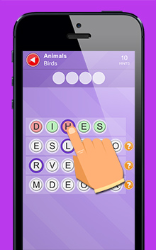 Hint mode helps you solve tough words